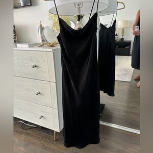 NWOT ZARA silk slip midi dress